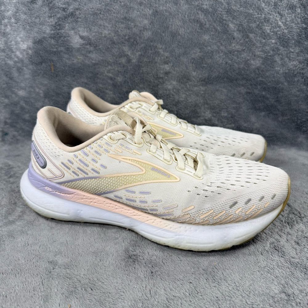 Women's 9.5 Brooks Glycerin 20‎ Running Shoe Snow White Blush Cosmic Sky Workout